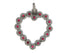 Pave Diamond Heart with Rubies Pendant, (DPL-2172)